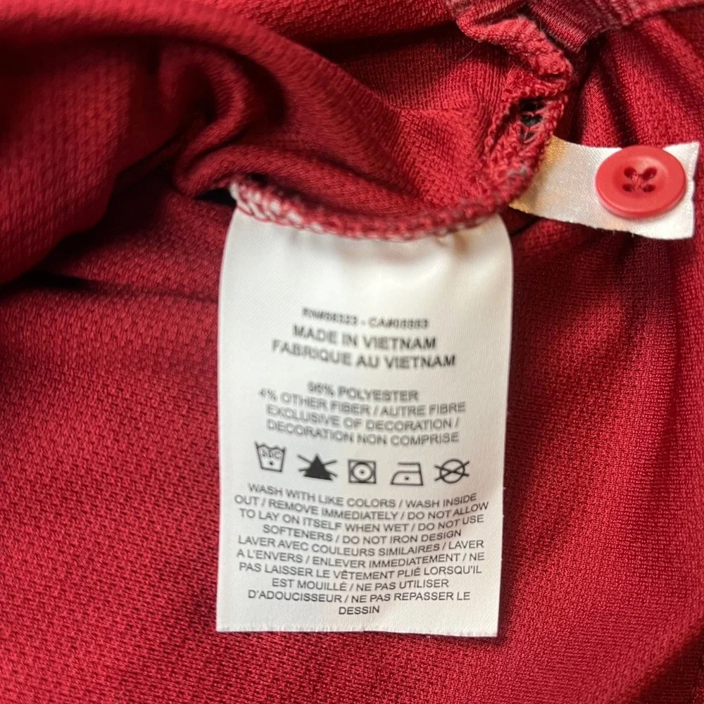 Alabama Crimson Tide shirt mens S polo Nike Dri Fit  Red Short Sleeve College